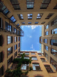 Low angle view of buildings against sky