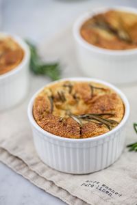 Close-up of dessert in bowl on table