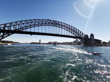 View of bridge over sea