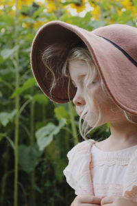 Portrait of young woman looking away