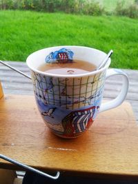 Close-up of drink on table