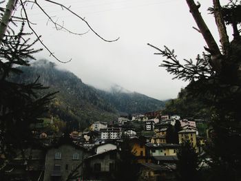 High angle view of townscape against sky