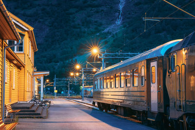 Train at railroad station