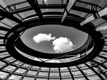 Low angle view of modern building against sky