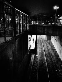 Woman in tunnel