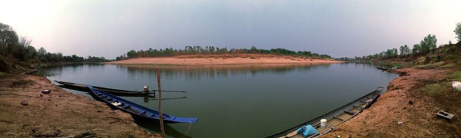 Panoramic view of lake against sky