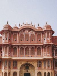 Low angle view of building against clear sky