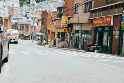 Cars on city street