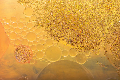 Close-up of bubbles in water