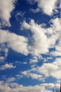 Low angle view of clouds in sky