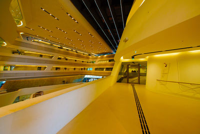 Low angle view of escalator