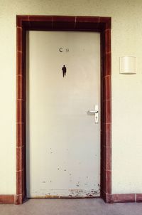 View of closed door