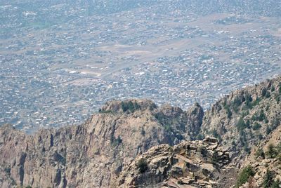 High angle view of a valley