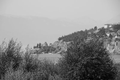 Landscape against clear sky