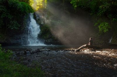 Blurred motion of waterfall