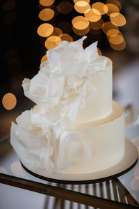 Close-up of dessert on table