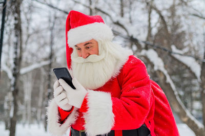 Portrait of woman wearing warm clothes