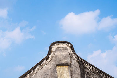 Low angle view of building against sky