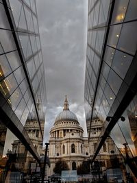 Low angle view of buildings against sky