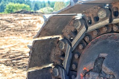 Detail of a bulldozer