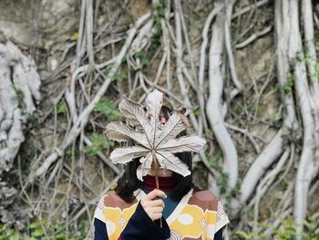 Woman holding umbrella