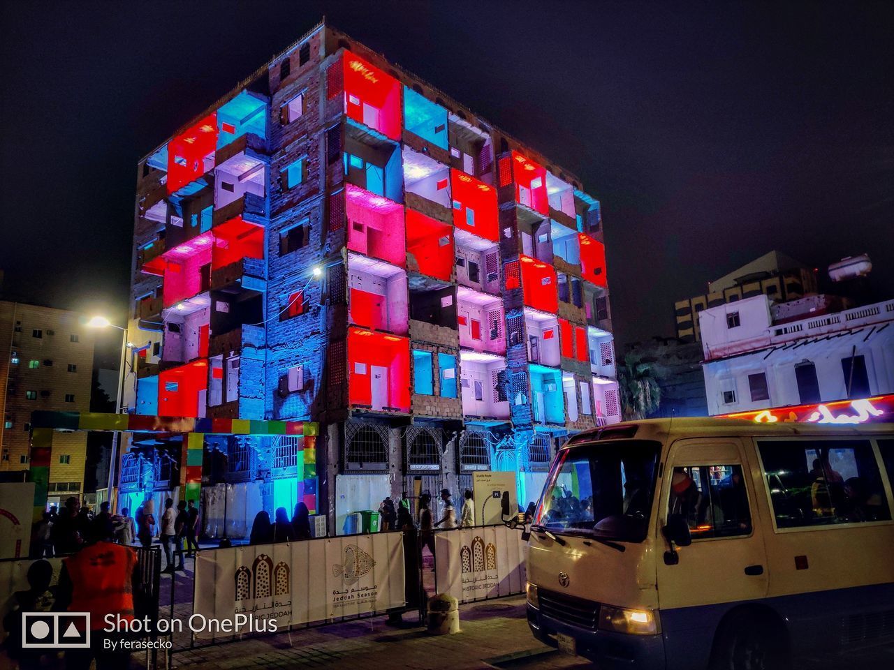 ILLUMINATED BUILDINGS IN CITY