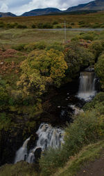 Scenic view of waterfall