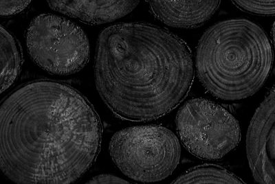 Full frame shot of logs