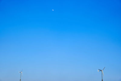 Low angle view of clear blue sky