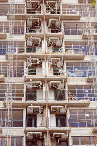 Low angle view of building at construction site