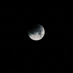 Low angle view of moon in sky