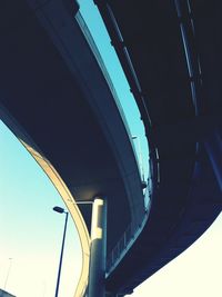 Low angle view of suspension bridge