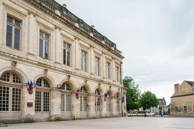 Low angle view of historical building against sky