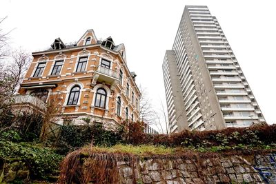 Low angle view of historical building