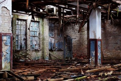 Interior of abandoned building