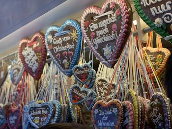 Close-up of heart shape for sale in market