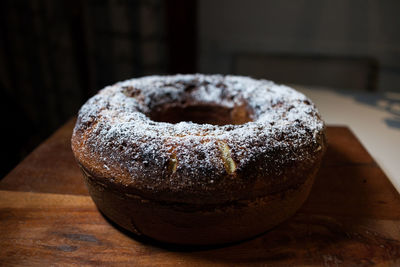 Close-up of dessert on table