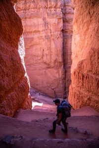 Man standing on rock