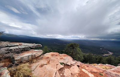 Scenic view of mountain against sky