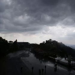 Cloudy sky over city