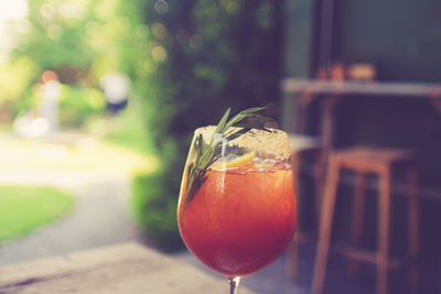 Close-up of drink on table