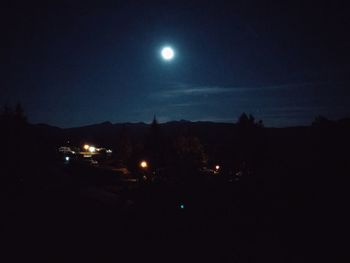 View of moon at night