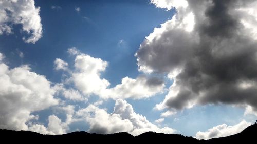 Low angle view of clouds in sky