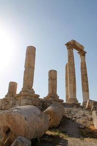 Old ruins of temple against sky