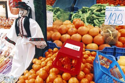 Fruits for sale at market stall