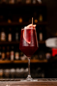 Close-up of drink on table