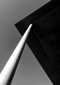 Low angle view of cables against clear sky