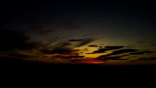 Scenic view of dramatic sky at sunset