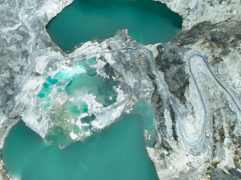 High angle view of sea