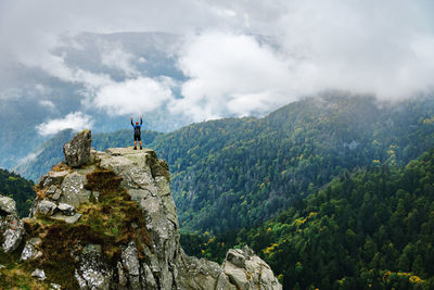 Low angle view of mountain against sky